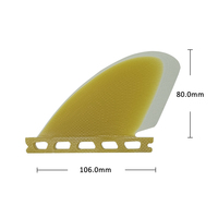 Jeu de quad de bonne qualité ailerons de planche de surf en fibre de verre