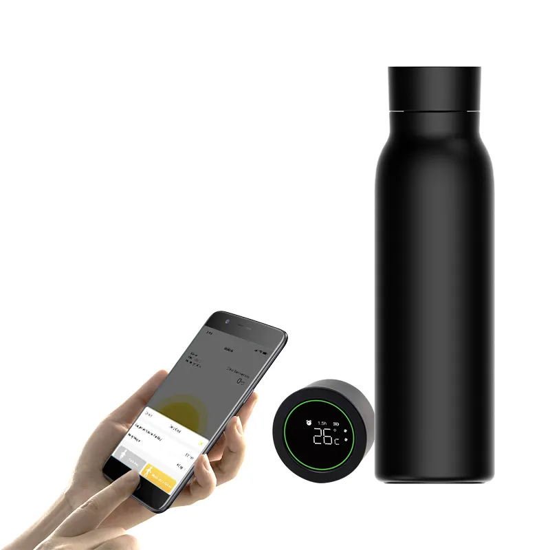 Taza de calor inteligente, pantalla LCD de temperatura, utensilios de aplicación Consu para agua, registro de movimiento, botella, funciona con Smart Life/Tuya, herramienta de entrega rápida