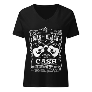 The Man In Black - Cash T-shirt da donna con scollo a V, vestibilità comoda - Product Image 1