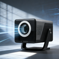 Projecteur LCD Android 14 X7AR avec écran large de 130 pouces, mise au point automatique, 2 Go de RAM, WiFi, Bluetooth pour cinéma maison