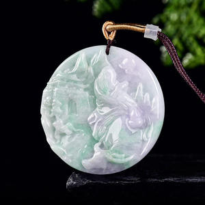 Colgante de Jade Natural de Myanmar, Marca Landscape, Estilo Chino UNISEX, Diseño Original, Regalo con Certificado de Tasación SS05 - Product Image 3