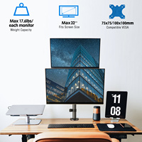 Support d'écran double pour 2 écrans de 32 pouces max Support d'écran vertical de 32 pouces Support d'écran d'ordinateur Bras de moniteur