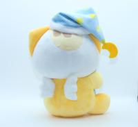 Anoeo Custom 8 Inch Vivid Expression Skateboard Guy Stuffed Kitten Bright Yellow Polyester Hot Plush Keychain Toy for Stress