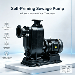 ZW Self-Priming Booster <b>Pump</b> 11-22kW 14-55m Head 40-180m³/h <b>Waste</b> Water Transfer <b>Pump</b> - Product Image 5