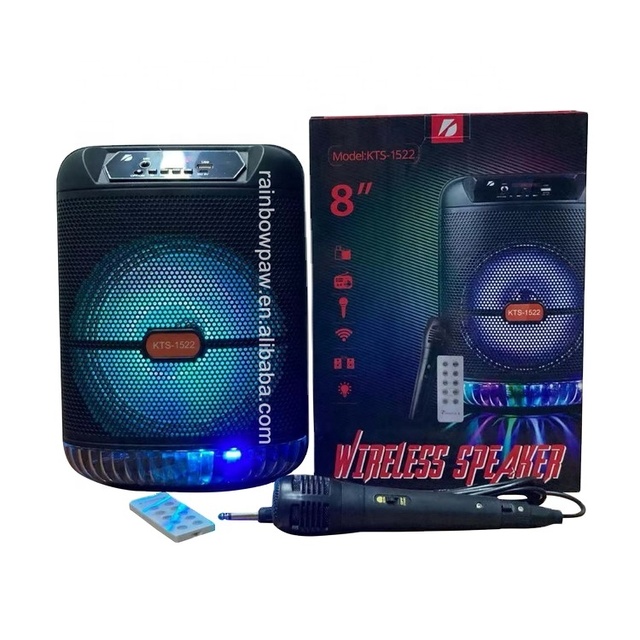 KTS Speaker KTS-1522 Customized Newest Wireless 8 Inch Speaker Home Theater System, Wired Microphone, Remote Controlled