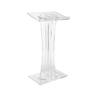 Púlpito de acrílico personalizado de diseño moderno para bodas, iglesia, escuela, hotel, sala de conferencias, muebles comerciales con características de almacenamiento