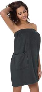 Peignoir de bain personnalisé pour femme, doux et moelleux, avec fermeture ajustable, idéal pour la douche, les voyages, la piscine, la gym et comme jupe de spa - Product Image 3