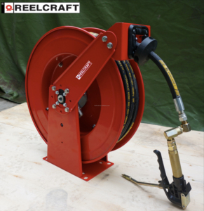 DLC670 OMP-LD -- 3/8" X 70ft. 180bar Dual Arm Auto-Retractable Air Hose Reel--REELCRAFT