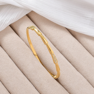 Zeadear Venta al por Mayor de Brazaletes Unisex de Acero Inoxidable Segmentado, Chapados en Oro de 18k, con Circonitas, Anticorrosión, Pulidos y Resistentes al Desgaste - Product Image 5