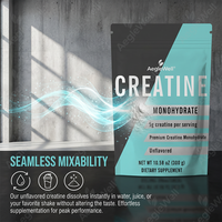 AegleWell Créatine Monohydrate en Poudre Sans Arôme 5g par Portion Soutient la Croissance Musculaire, l'Énergie et les Performances Athlétiques Usine Certifiée GMP
