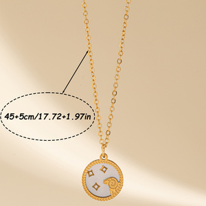1 Stück 12 <span class=keywords><strong>Sternzeichen</strong></span> Anhänger-Halskette, Personalisierter Astrologie-Charm-Schmuck für Frauen, Ideal für den Täglichen Arbeitsweg - Product Image 2