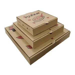 Groothandel Pizza Doos Pakket Carton Leverancier 12 14 16 18 Inch Custom Black Pizza Dozen Pizza Karton Papier Maaltijd Doos