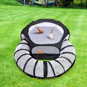 Luxe Draagbare Dierenbox Gemakkelijk Op Te Vouwen Hondenbox Met Knoopsluiting Binnen/Buiten Reizen Camping Puppy Kat Kleine Dieren - Product Image 4