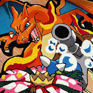 Tapis de luxe en forme de bricolage Tapis de pied touffeté doux Design de dessin animé personnalisé Tapis <span class=keywords><strong>Pok</strong></span>émon à touffeter en fil fait à la main pour la décoration intérieure - Product Image 3