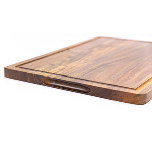 Tabla de Cortar Rectangular Grande de Madera de Acacia de Grado Alimenticio, Duradera y Personalizada, de 2 cm de Grosor, con Ranura Profunda para Jugos, OEM/ODM - Product Image 3