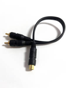 RCA 1-to-2 & 2-to-1 Audio <b>Cable</b> Male to Female Gold-plated Speaker Converter Splitter - Product Image 3