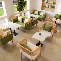 Ensembles de meubles de restaurant modernes, banquettes de café, sièges de restauration rapide, canapés, tables et chaises en métal