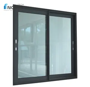 North Tech N8200 fenêtre coulissante insonorisée cadre en aluminium fenêtre coulissante en aluminium à 3 pistes
