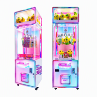 Machine de jeu d'arcade Baby Bear Prize, grue à pinces porte-gains populaire à monnayeur avec casier à prix en acier inoxydable, métal, plastique et fer