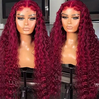 Perruque Lace Front de Cheveux Humains Gingembre Orange Vague d'Eau Profonde 13x4 Transparent HD Perruque Lace Perruques de Cheveux Humains Vietnamiens Avec Frontale