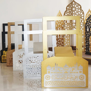 Vente directe d'usine de décorations musulmanes populaires, supports en bois pour <span class=keywords><strong>Coran</strong></span> et tapis de prière, et supports de prière en bois personnalisables - Product Image 2