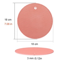 Klassischer runder Silikon-Top flappen halter in Lebensmittel qualität Rutsch feste Isolier kissen Jar Gripper Hitze beständige umwelt freundliche Tischplatten matte