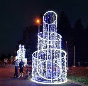 Wholesale <b>Led</b> Christmas Cone <b>Tree</b> <b>Light</b> Spiral Design for Shopping Mall Night Decoration - Product Image 1