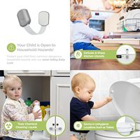 Verrous de sécurité pour enfants Gaixie (lot de 12) - Loquets adhésifs multi-usages pour meubles, cuisine, sièges de toilettes