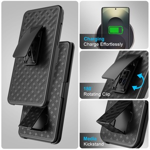 เคสโทรศัพท์แบบคลิปหนีบเข็มขัดสำหรับซัมซุง กาแลคซี่ เอส 26 อัลตร้า พีซี ฝาครอบแบบมีขาตั้งหมุนได้ ทนทาน - Product Image 5
