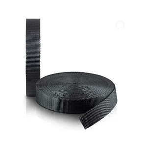 Heavyweight Durable 1 Inch Nylon Heavy Duty Webbing Strap 2 Inch Heavy Nylon Webbing Flat Black Webbing Strapping 25mm 38mm
