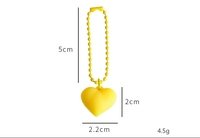 Porte-clés en forme de cœur en PVC, couleur bonbon, porte-clés en forme de cœur, porte-clés pour sac à main, breloques pour téléphone, pendentif, cadeau de couple, porte-clés en résine en forme de cœur pour fille