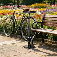 Pompe à vélo de sol Worldcycle AIR5E 230 PSI haute pression, corps en alliage d'aluminium, jauge intégrée, légère, valves Schrader/Presta, étanche