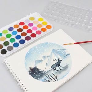 In Stock Fast Shipping 36 Water Color Art Painting Set for Creativity and Relaxation with 15 Nylon Paint <b>Brushes</b> - Product Image 4