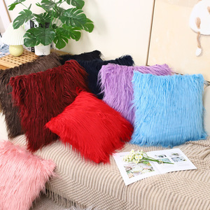 <strong>White</strong> Decorative <strong>Fluffy</strong> <strong>Pillow</strong> Covers New Luxury Series Throw <strong>Pillow</strong> Covers Square Fuzzy Cushion Case - Product Image 1