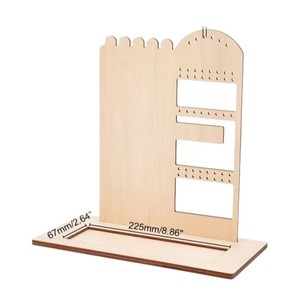 Wooden Jewelry Display Rack 300x150x300mm High-<b>End</b> Style <b>Storage</b> Stand For Jewelry Showcase - Product Image 5