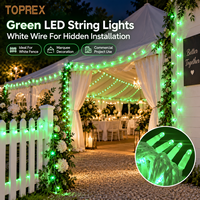 Guirlande lumineuse verte TOPREX 100 LED, étanche IP65, pour décorations commerciales, Ramadan, Aïd, arbres, Noël, Saint-Patrick