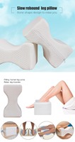 Oreillers Confortables Coussins à Mémoire de Forme pour Dormeurs Latéraux Soulagement de la Douleur Sciatique Oreiller avec Sangle Amovible Support pour les Jambes