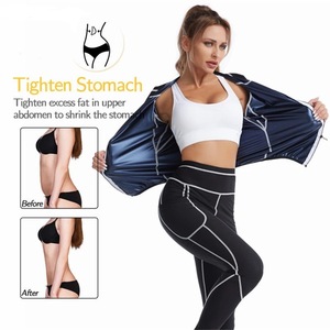 Ensemble de 2 pièces pour femmes, taille plus, vêtements de yoga pour le contrôle du ventre, tenue de sport pour la transpiration et le sauna - Product Image 2