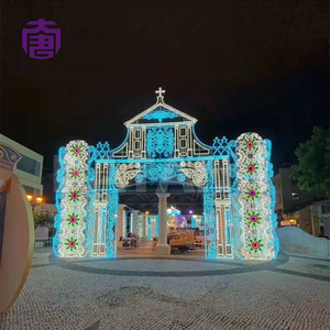 Castle Shape LED Door Head <b>Light</b> - Motif <b>String</b> <b>Light</b> for Outdoor Christmas Display - Product Image 3