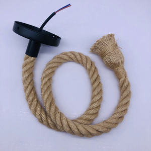 <span class=keywords><strong>Lampadario</strong></span> a sospensione a soffitto moderno <span class=keywords><strong>lampadario</strong></span> in corda di canapa E27 Vintage <span class=keywords><strong>portalampada</strong></span> E27 accessori per illuminazione filo corda Retro lampada - Product Image 2