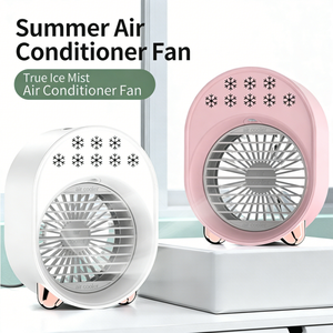 2400mAh Rechargeable Portable <b>Table</b> Fan Water Cooling Fan with Color Led Conditioner Fans - Product Image 4