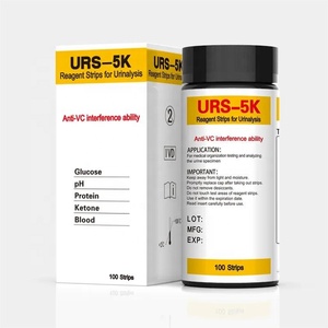 Tiras Reactivas <span class=keywords><strong>de</strong></span> <span class=keywords><strong>Orina</strong></span> <span class=keywords><strong>de</strong></span> 5 Parámetros para Laboratorio Médico - Certificación ISO/CE - URS-14 Clase II - Garantía <span class=keywords><strong>de</strong></span> 2 Años - Product Image 2
