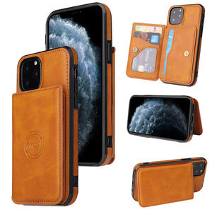 Ivanaze-Funda de cuero PU Retro para móvil, carcasa trasera con ranura para tarjeta para iPhone 12 11 <span class=keywords><strong>Pro</strong></span> Max 6, Samsung S10 note 10 S20 - Product Image 6