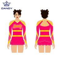 Haute qualité Applique Logo Cheerleading uniforme ensembles jeunesse danse jupes Spandex diamants Cheer compétition porter