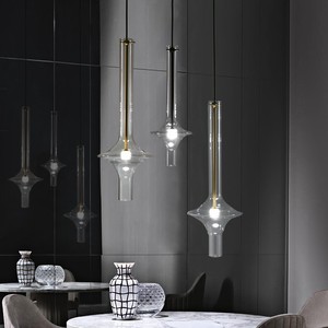 Lustre moderne en verre tubulaire Zhuotes, luminaire suspendu LED pour chambre à coucher, salle à manger, style nordique H00001 - Product Image 3