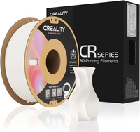 Filament d'imprimante 3D Creality CR PLA Mat 1,75 mm 1 kg, surface mate, lignes de couche moins visibles pour l'impression FDM artistique et décorative