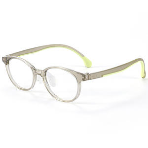Nouvelles montures de lunettes pour enfants 8858 rondes ultra légères en silicone souple antidérapantes pour enfants, verres PC, origine Danyang - Product Image 2