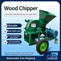 Fournisseur de déchiqueteuses de bois mobiles à alimentation automatique, haute efficacité, moteur 380V 7500W, machine de production de sciure de bois
