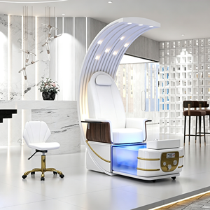 Fauteuil de pédicure électrique de luxe RJ Original Design avec massage, réglable, rond, avec bol en céramique et pompe à jets - Product Image 5