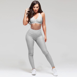 Femmes taille haute gaufre pantalon Leggings 2025 Stretch Fitness collants 11 couleurs 300G épais en gros pour une utilisation en salle de sport - Product Image 4
